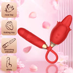 3-in-1 Rose Clitoral Vibrator – G-Spot, Nipple & Couples Stimulator with 10 Modes