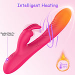 Heated G-Spot Rabbit Vibrator with 10 Modes – Realistic Dildo & Clitoral Stimulator