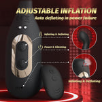 Inflatable Prostate Massager with 10 Vibration Modes & Cock Ring β Remote Control