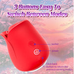 Rechargeable Waterproof Clitoral Suction Vibrator with 7 Suction Modes for Women