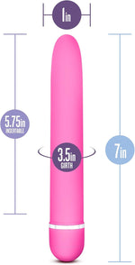 Rose Luxuriate 7" Slim Waterproof Vibrator – Smooth, Multi-Speed, Quiet & Powerful