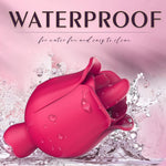 Rose Clitoral Licking Vibrator – Mini Waterproof Toy with 9 Modes for Women & Couples