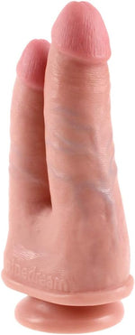 Realistic Flesh-Toned Double Penetrator Dildo for Dual Pleasure and Stimulation