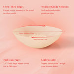 Nipple Vibrator with 10 Modes, Silicone Invisible Stimulator for Couples (Nude)