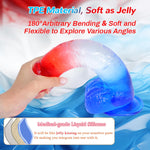 11" Huge Thick Clear Dildo with 2.38" Diameter & Strong Suction Cup for G-Spot