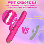 Thrusting Rabbit G-Spot Vibrator – Waterproof Silicone Dildo with 10 Vibration Modes
