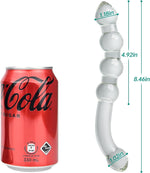 Clear Glass Double-Ended Dildo – 8.46" G-Spot Pleasure Wand with Beaded Design