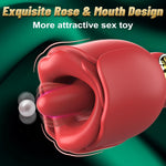 Rose Vibrator for Women – 8 Licking Modes, 360° Rotating, Nipple & Clitoral Stimulator