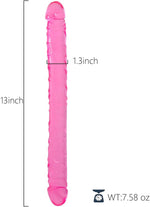 Flexible Double-Ended Dildo for Women, Waterproof Dual Dong for G-Spot & Anal Play