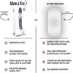 Double-Ended Glass Dildo & Butt Plug – Curved, Textured, 9" for G-Spot & Prostate Play