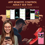 Vibrator Adult Sex Toys for Women, APP Remote Control Tongue Rose Sex Toy Dildo Vibrators G Spot Vibrator with 9 Licking Sucking & Flapping Clitoral Stimulator Anal Nipple for Female Men Couples