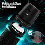 Hands-Free Male Masturbator with 3 Suction & 4 Vibration Modes, 3D Sleeve Black