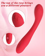 Rose Shaped Vibrator – 10 Vibration Modes, Waterproof G-Spot & Clitoral Stimulator