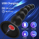 APP-Controlled Vibrating Anal Beads Butt Plug, 9 Vibration Modes, Waterproof