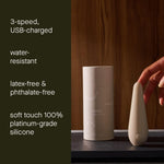 Cordless Clitoral Stimulator - 3 Speeds, Platinum-Grade Silicone, Green.
