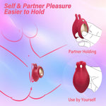 Mini Rose Clitoral Vibrator – 10 Modes, Waterproof Silicone Stimulator for Women