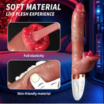 10-Function Thrusting Rabbit Vibrator for Women, Realistic G-Spot & Clitoral Stimulator