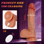 Thrusting Dildo Vibrator – Remote Control G-Spot & Anal Toy with 5 Vibration Modes