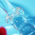 Small Crystal Glass Double-Ended Curved Anal Plug for Beginners & Couples