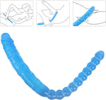 17.7" Flexible Double-Ended Dildo with Realistic Shaft & Beaded Design for Couples