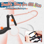 Remote-Control Prostate Massager with Dual Cock Ring & Vibrating Anal Plug for Men