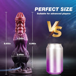9.6" Knotted Dildo with Suction Cup, Squirting Fantasy Silicone Toy for Men & Women