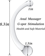 Glass Prostate Massager – 8.3" Double-Ended Anal & G-Spot Wand for Men & Women