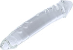 Large Clear Glass Double-Ended Dildo | Dual-Sided Crystal Wand for G-Spot Pleasure