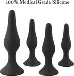 4-Piece Silicone Butt Plug Set for Beginners – Soft Anal Trainer for Men & Women