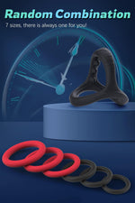 Silicone Penis Ring Set with 7 Sizes for Enhanced Erection & Lasting Pleasure