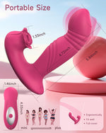 Rose G-Spot & Clitoral Vibrator – 10 Suction, 10 Vibration & 10 Wiggling Modes