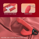 3-in-1 Thrusting G-Spot Vibrator with Clitoral Stimulator & Rabbit Design