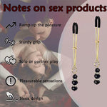 Adjustable Non-Piercing Nipple Clamps Set for Women, BDSM Clit & Breast Stimulation