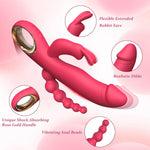 10-Mode Thrusting Dildo Vibrator, Silicone Waterproof G-Spot & Anal Massager