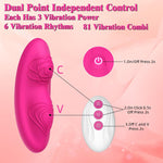 Wearable Butterfly Vibrator with Dual 9+9 Modes, App & Remote Control (Rose)