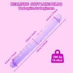 13.4" Flexible Crystal Jelly Double Dildo – Soft Realistic Texture for Versatile Play