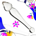 8.1" Double-Ended Glass Dildo – Tapered & Round Ball Design for Versatile Pleasure