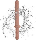 14.9-Inch Flexible Double-Ended Dildo with Handle – Realistic Dual-Headed Toy