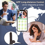 8.9” Thrusting Dildo with App Control, 9 Vibration & 3 Thrusting Modes, Suction Cup