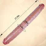 17.7" Extra Large Dual-Headed Flexible Dildo – Realistic, Thick Silicone Toy