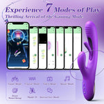 APP-Controlled G-Spot Rabbit Vibrator – 7 Licking & 7 Vibration Modes, Purple