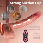 Thrusting Dildo Vibrator – Realistic 6-in-1 Adult Toy with Suction, Heat & Remote