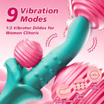 Thrusting & Vibrating Rabbit Vibrator – G Spot, Clit & Anal Stimulation, LCD Display