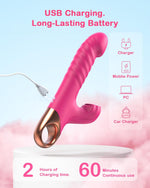 Thrusting Dildo Vibrator – 9 Suction & 9 Vibration Modes for G-Spot & Clitoral Play