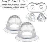 1 Pair Soft Silicone Nipple Suckers for Pressure, Breast Stimulator for Women & Men