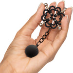 Black 4-Point Weighted Nipple Grips with Power Grip for Enhanced Stimulation
