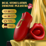 Rose Vibrator for Women – 10 Vibration & 10 Licking Modes, Clitoral Stimulator Toy