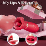 Lip-Shaped Clitoral Vibrator – 10 Modes, Thrusting Tongue, Nipple & G-Spot Stimulator