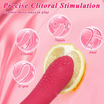 5 Wiggling & 10 Vibration Modes G-Spot Vibrator for Women, Waterproof Silicone
