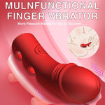 Finger Vibrator for Women – Heated Clitoral & Nipple Stimulator with 10 Modes